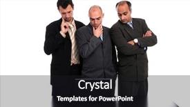  Presentation with octopus on isolated white - PPT theme featuring happy sucessfull businessteam isolated white background and a  colored foreground