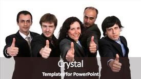  Presentation with blank whiteboard isolated on white - Audience pleasing PPT theme consisting of happy sucessfull businessteam isolated white backdrop and a wine colored foreground