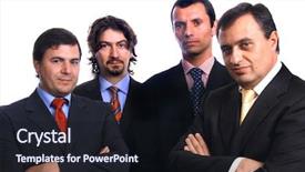  Presentation with monarch butterfly isolated on white - Presentation theme featuring happy sucessfull businessteam isolated white background and a wine colored foreground