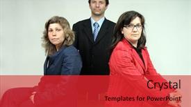  Presentation with octopus on isolated white - Theme featuring happy sucessfull businessteam isolated white background and a red colored foreground