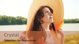  Presentation with summer time - PPT theme consisting of happy-summer-time-a-beautiful background and a red colored foreground