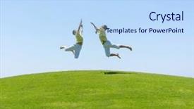  Presentation with summer camp diverse kids - Presentation with happy summer vacation for kids background and a  colored foreground