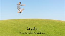  Presentation with happy kids - Colorful presentation theme enhanced with happy summer vacation for kids backdrop and a gold colored foreground