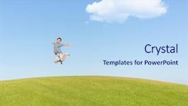  Presentation with summer camp diverse kids - Colorful PPT theme enhanced with happy summer vacation for kids backdrop and a  colored foreground