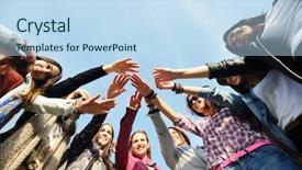  Presentation with teen girls - Colorful slide set enhanced with happy teen girls having good backdrop and a  colored foreground