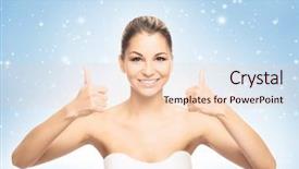  Presentation with girl teens - Presentation theme consisting of happy teenage girl over christmas background and a lemonade colored foreground