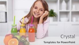  Presentation with teenage girl - Slide deck having happy-teenage-girl-smiling-sitting background and a light gray colored foreground