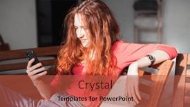  Presentation with young generation - Theme having happy-teenage-girl-wearing-yellow background and a red colored foreground