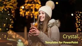  Presentation with market food - Amazing PPT layouts having happy-teenager-holding-traditional-food backdrop and a tawny brown colored foreground