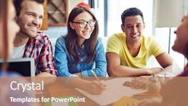  Presentation with cafe - Beautiful PPT layouts featuring happy teens spending leisure backdrop and a coral colored foreground