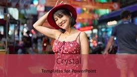  Presentation with bangkok - PPT theme with happy-thai-woman-posing background and a red colored foreground