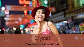  Presentation with bangkok - Presentation theme consisting of happy-thai-woman-posing background and a red colored foreground