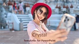  Presentation with thai temple - Slide deck enhanced with happy-thai-woman-taking-seflie background and a lemonade colored foreground