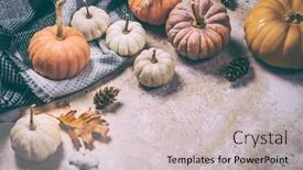  Presentation with happy thanksgiving - Slides featuring happy-thanksgiving-concept-autumn-composition background and a lemonade colored foreground