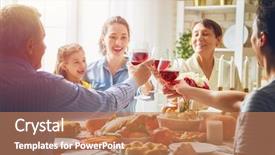  Presentation with happy thanksgiving - Cool new theme with happy thanksgiving day autumn feast backdrop and a coral colored foreground