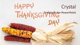  Presentation with happy thanksgiving - Presentation theme with happy thanksgiving day greeting card background and a sky blue colored foreground