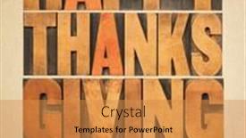  Presentation with happy thanksgiving - Slide deck enhanced with happy-thanksgiving-greeting-card-text background and a  colored foreground