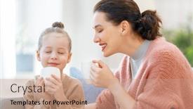  Presentation with beverages - Cool new theme with happy-time-at-home-mom backdrop and a coral colored foreground