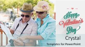 Presentation with city map - Beautiful PPT layouts featuring happy tourist couple looking at map in the city against valentines day greeting backdrop and a light blue colored foreground
