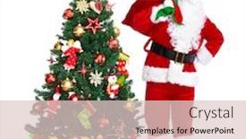  Presentation with white christmas - Slide deck with happy-traditional-santa-claus-christmas background and a lemonade colored foreground