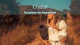  Presentation with traveler - Audience pleasing presentation theme consisting of happy traveler family active young mother with cute little son walking along mountainous road enjoying summer camping in the mountains backdrop and a ocean colored foreground