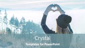  Presentation with traveler - Amazing presentation theme having happy-traveler-woman-tourist-stay backdrop and a seafoam green colored foreground