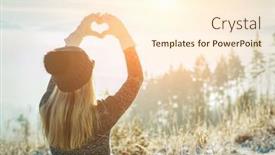  Presentation with traveler - PPT layouts consisting of happy-traveler-woman-tourist-stay background and a cream colored foreground