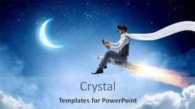  Presentation with vehicle - Colorful PPT theme enhanced with happy-travelling-on-toy-vehicle backdrop and a light blue colored foreground