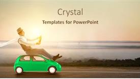  Presentation with vehicle - Slide deck consisting of happy travelling on toy vehicle background and a lemonade colored foreground