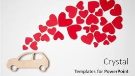  Presentation with auto - Beautiful slides featuring happy-valentine-day-concept-miniature backdrop and a white colored foreground