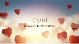  Presentation with happy holiday - PPT theme having happy-valentine-s-day-banner background and a cream colored foreground