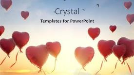  Presentation with happy holiday - PPT theme featuring happy-valentine-s-day-banner background and a  colored foreground