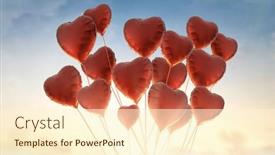  Presentation with happy holiday - PPT theme with happy-valentine-s-day-banner background and a cream colored foreground