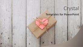  Presentation with romantic gift - Presentation theme with happy-valentine-s-day-photography background and a light gray colored foreground