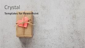  Presentation with romantic gift - Colorful PPT theme enhanced with happy-valentine-s-day-photography backdrop and a light gray colored foreground