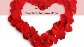  Presentation with white rose - Presentation theme consisting of happy valentines day - beautiful heart of red rose background and a red colored foreground