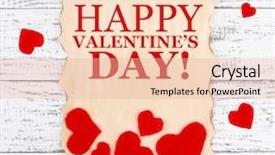  Presentation with loving hearts love heart candy - Slide deck enhanced with happy valentines day - beautiful romantic background with decorative background and a lemonade colored foreground