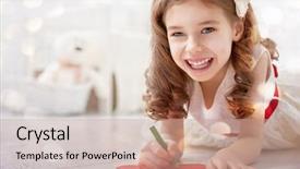  Presentation with valentine - Amazing slide set having happy valentine's day child backdrop and a  colored foreground