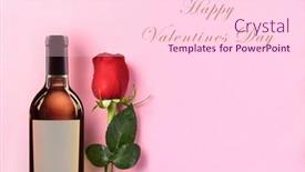  Presentation with blush - Cool new PPT layouts with happy-valentines-day-closeup backdrop and a lemonade colored foreground