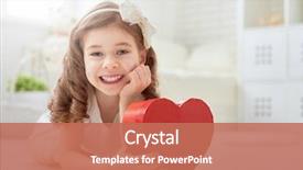  Presentation with valentine - Cool new slide deck with kids valentines - happy valentine's day sweet child backdrop and a coral colored foreground