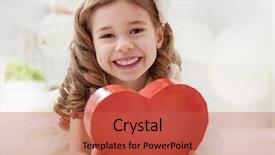  Presentation with valentine - Audience pleasing slide set consisting of kids valentines - happy valentine's day sweet child backdrop and a red colored foreground