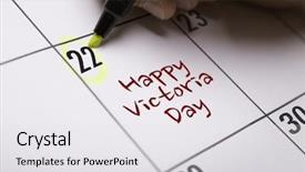  Presentation with kid s happy fathers day - Beautiful PPT theme featuring happy victoria day backdrop and a  colored foreground