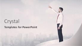  Presentation with planning - Audience pleasing presentation consisting of happy well dressed construction manager drawing with a pen and planning while standing on top of the earth concept backdrop and a white colored foreground