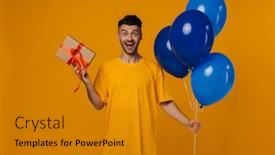  Presentation with blue balloons - 