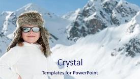  Presentation with happy holiday - Amazing theme having happy winter holiday backdrop and a sky blue colored foreground