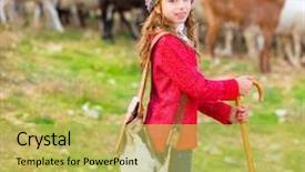  Presentation with shepherd sheep - Cool new slide set with happy with flock of sheep backdrop and a yellow colored foreground