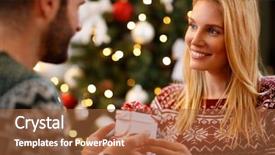  Presentation with love between man and woman - Presentation design enhanced with happy woman in love giving background and a red colored foreground