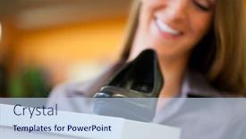  Presentation with shoes - Cool new theme with happy-woman-shopping-shoes backdrop and a light blue colored foreground