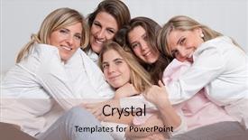  Presentation with black women support group - Audience pleasing slides consisting of happy women of different age backdrop and a coral colored foreground