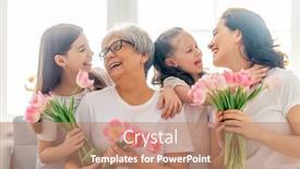  Presentation with grandma - Presentation featuring happy-women-s-day-child background and a coral colored foreground